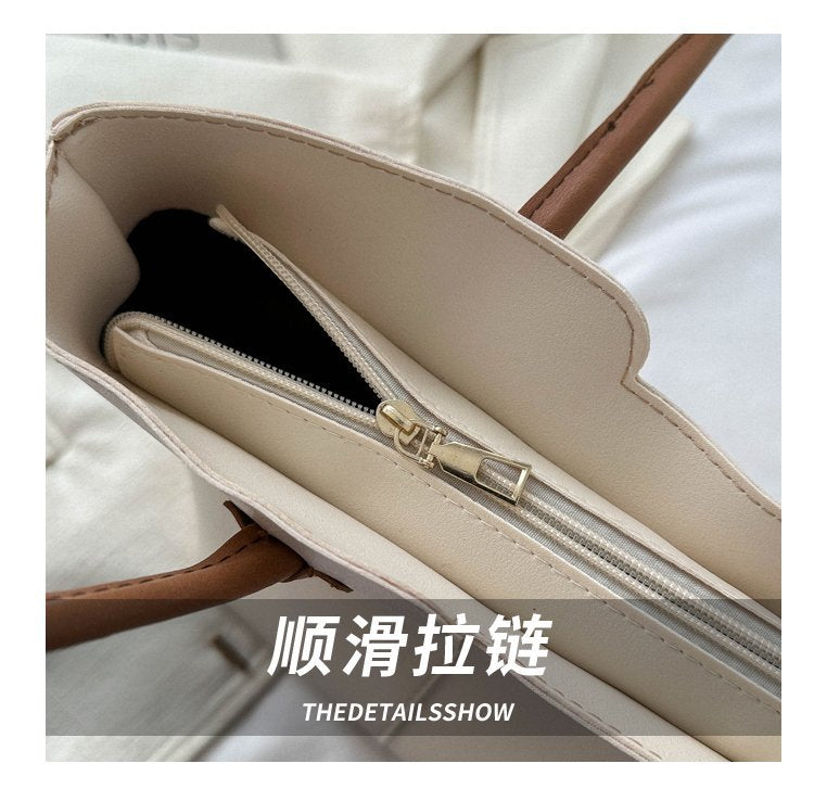 Elegant PU Leather Tote Bag – Lightweight &amp; Stylish