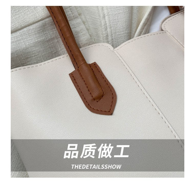 Elegant PU Leather Tote Bag – Lightweight &amp; Stylish