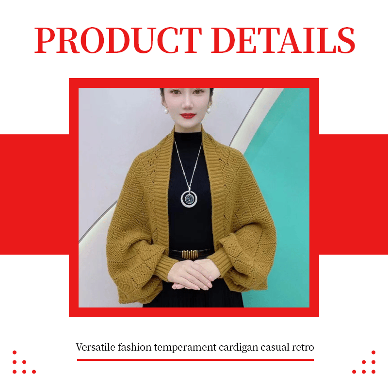 Fashion Hollow Out Knitted Shawl Coat